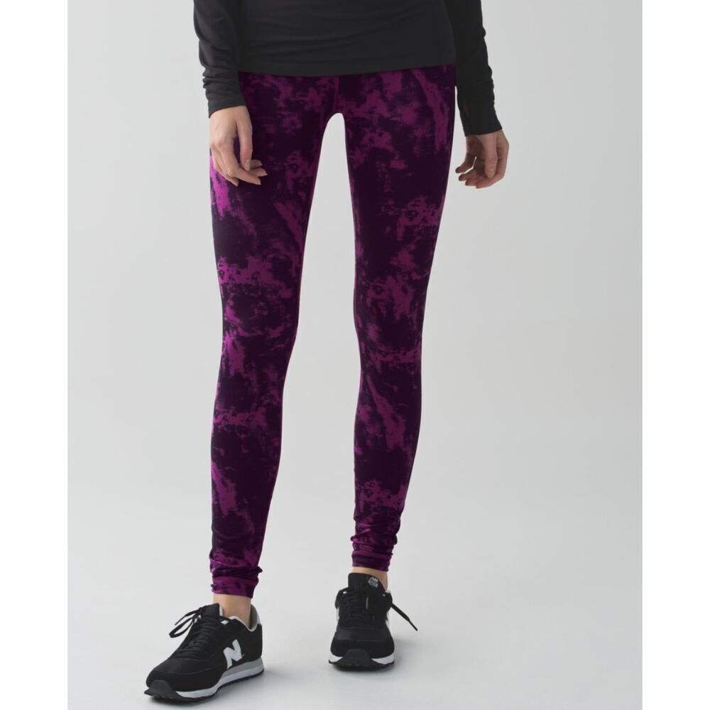 Lululemon Wunder Under Pant Legging Luon Breezie Regal Plum Black- Size: 4